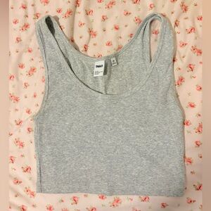 TNA Light Gray Ribbed Tank Top